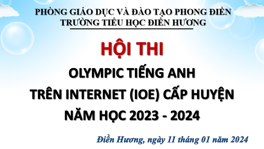 Giao lưu IOE cấp huyện năm học 2023 - 2024